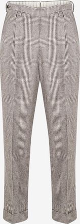 Pantaloni Torino Karierter Karottenhose aus Wolle und Kaschmir