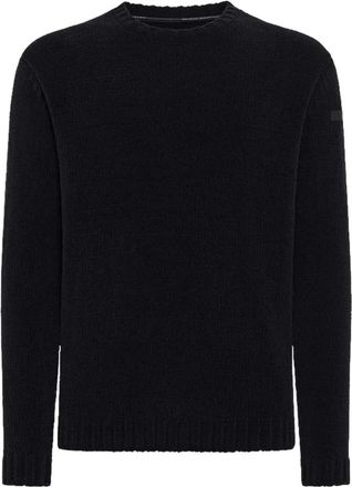 Roberto Ricci Design Blauw Zwart Ronde Hals Jersey - Heren - Ronde hals truien - Blauw - M - Truien & Vesten