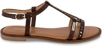 Les Tropeziennes Platte leren sandalen Helectra