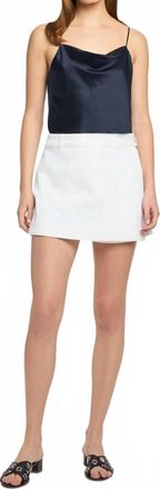Cinq &agrave; Sept Larsa Skort In White Denim