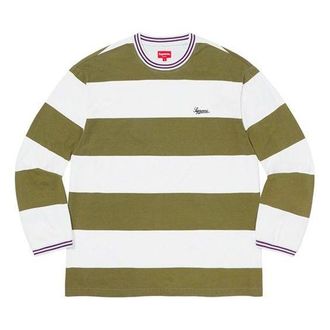 SUPREME FW19 Week 6 Printed Stripe LS Top Tee SUP-FW19-623