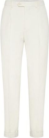 Brunello Cucinelli Chevron trousers in Ecru at Nordstrom, Size 52 It