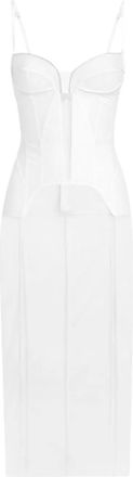 Dolce & Gabbana Abito midi in stile corsetto - Bianco