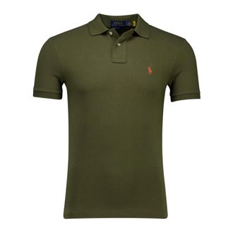 Polo Ralph Lauren Tops, Heren, Groen, S, Groene poloshirt met korte mouwen