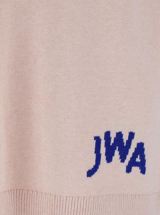 J.W.Anderson Mens Pink Sleeveless Vest With Logo Embroidery Cotton Tops Top