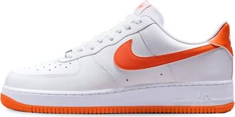 Nike Mens Air Force 1 Low 07 Sneaker In White/safety Orange