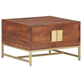 Berkfield Home Coffee Table Honey Brown 67x67x45 cm Solid Acacia Wood | Size: 67 x 67 x 45 cm
