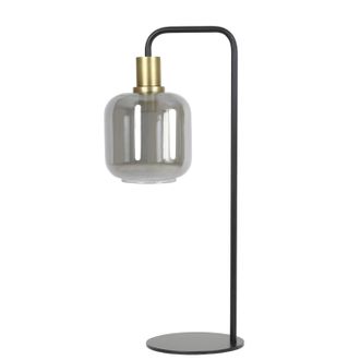 Light & Living L&aacute;mpara De Mesa - Lekar - Bronce Negro - Vidrio - Light&living