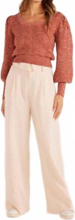 Minkpink Faro Straight Leg Pant In Crema