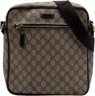 Gucci Pre-owned Crossbody Bag - unisex - Vintage Schoudertas - Beige - ONE Size - Leer - Vintage