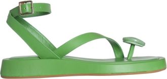Gia Borghini Green Solid Sandals