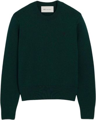 Ami Round-neck Truien - Dames - Ronde hals truien - Groen - L - Truien & Vesten
