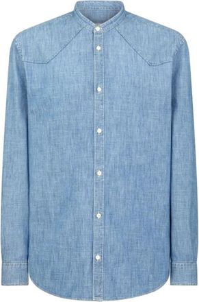Dondup Denim Chambray Shirt - Heren - Casual Overhemden - Blauw - M - Denim - Overhemden