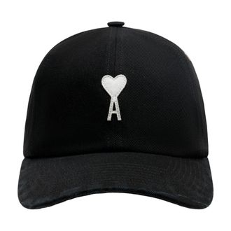 Ami Unisex Ucp277.aw0028-001 Baseball Cap Black Cotton
