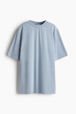 H&M T-Shirt im Washed-Look - Helles Mattblau