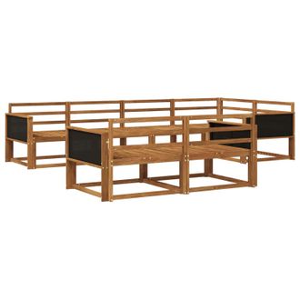 vidaXL Conjunto De Sof&aacute;s De Exterior 7 Pcs Natural Vidaxl