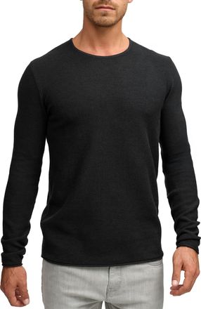 Indicode Rundhalspullover INDICODE Kristian, Herren, Gr. XL, schwarz, Strick, Obermaterial: 100% Baumwolle, unifarben, regular fit normal, Rundhals, Pullover R