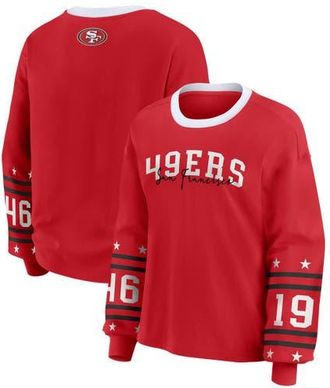 WEAR by Erin Andrews Womens WEAR by Erin Andrews Scarlet San Francisco 49ers Sport Long-Sleeve T-Shirt at Nordstrom, Size Xx-Large