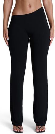 Naked Wardrobe Asymmetric Bootcut Pants in Black at Nordstrom, Size X-Large