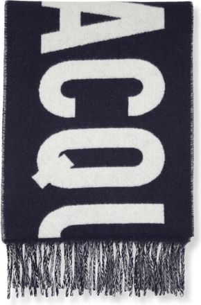 Jacquemus Franje Design Sjaal - Dames - Accessoires - Blauw - Maat: ONE Size Wol