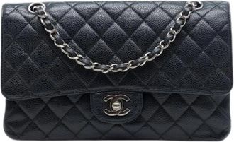 Chanel Pre-owned Vintage Double Flap Shoulder Bag - Dames - Vintage Schoudertas - Zwart - ONE Size - Leer - Vintage