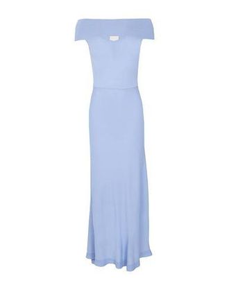 8 by YOOX VISCOSE BLEND OFF SHOULDER MIDI DRESS