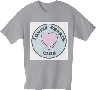 Generic Lonely Hearts Club Mens T-Shirt! Small Grey