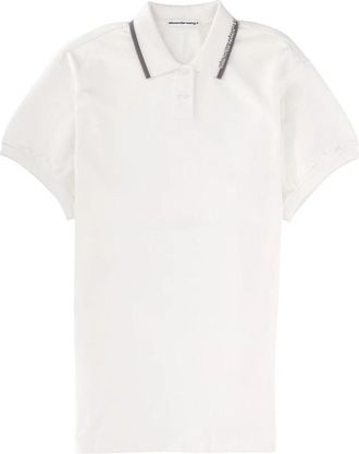Alexander Wang Intarsia Kraag Jurk - Dames - Korte kleedjes - Wit - XS - Katoen - Kleedjes