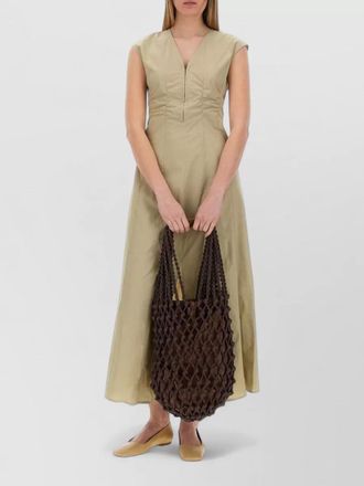 Alysi cotton poplin maxi dress