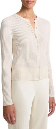 Vince Ribbed Cashmere & Silk-Blend Cardigan