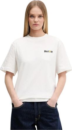 Barrow Katoenen T-shirt Met Logo Op De Voorkant - Dames - T-shirts - Beige - S - Katoen - Tops