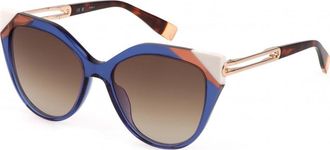 Furla Womens SFU683 55 5506NA Sunglasses - Blue - One Size