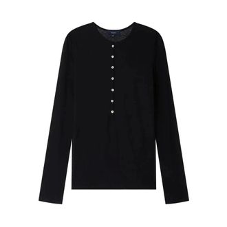 SOEUR Long Sleeve Tops, female, Black, Size: 2XS Isabella Cotton T-shirt
