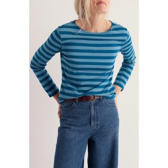 Seasalt Cornwall Sailor Long Sleeve T-Shirt in Duet Scallion Marine at Nordstrom, Size 14