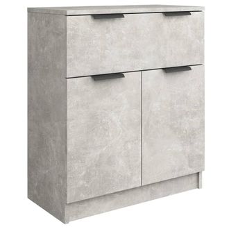 vidaXL Vidaxl - Aparador De Madera Contrachapada Gris Hormig&oacute;n 60x30x70 Cm