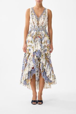 Camilla V Neckline High Low Dress in The Pottery Parlour at Nordstrom, Size Xx-Large Au