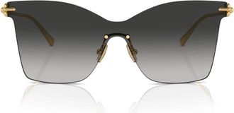 Tiffany & Co. Vlinderzonnebril met vergulde armen - Dames - Zonnebrillen - Geel - 43 MM - Accessoires