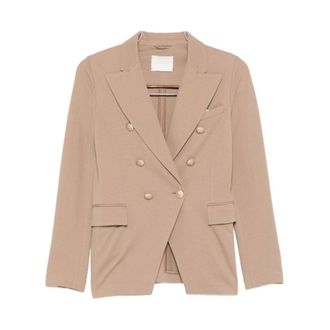 Circolo 1901 Blazers, female, Brown, Size: 2XS Circolo 1901 Jackets