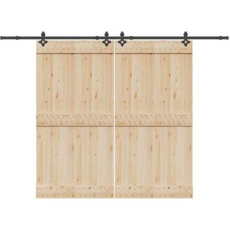 vidaXL Vidaxl - Kit De Herrajes Para Puertas Correderas Acero Negro 305 Cm