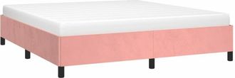 vidaXL Estructura de cama sin colchón terciopelo rosa 160x200 cm Vidaxl