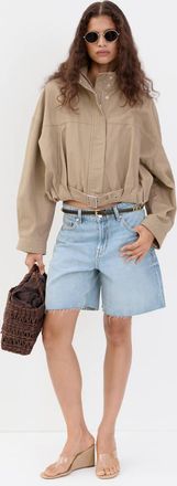 Mango Bermuda in denim a gamba dritta a vita bassa blu medio - Donna - 36 - MANGO