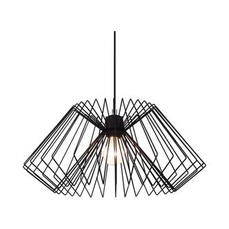 Oresteluchetta L&aacute;mpara Colgante Moderna De Metal Negro Trenzado Con Cable Ajustable &Oslash;50 Spider