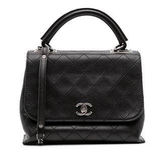Chanel Coco Handvat Flap Tasche Gequilt Leder