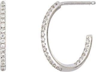 Bony Levy Diamond Inside Out Hoop Earrings in 18Kw at Nordstrom Rack