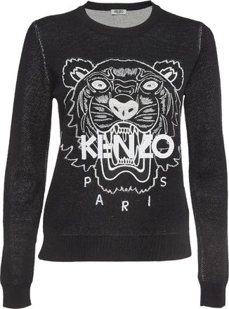 Kenzo Tiger-embroidered sweater - Black