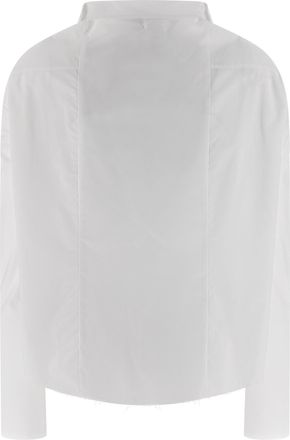 Maison Margiela Embroidered Cotton Poplin Blouse - White