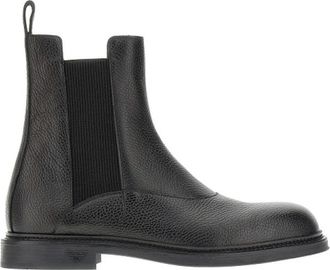 Emporio Armani Botines Chelsea de piel granulada - Shoes - Hombre - Negro - 42 EU