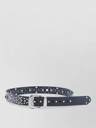 Golden Goose belt featuring metal studs adjustable length