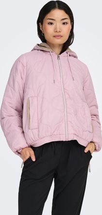 Only Steppjacke ONLY ONLMIKI HOOD QUILT JACKET CC OTW, Damen, Gr. XL, burnished lila, Steppware, Obermaterial: 100% Nylon, unifarben, Po-bedeckend, Jacken 