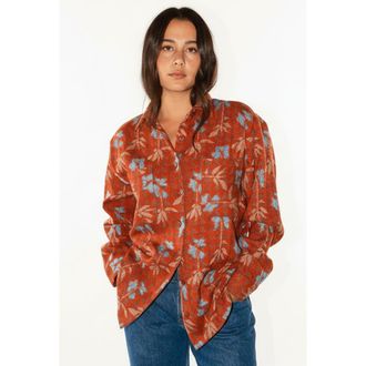 Ace & Jig Alma Button up Pocket Shirt in Birdcage at Nordstrom, Size 4X-Large